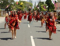 Ratusan Kawasaran Kawal Parade Budaya Nusantara 400 Suku Adat Daerah