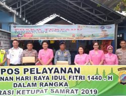 Ketua Bhayangkari Sulut Tinjau Pospam Idul Fitri