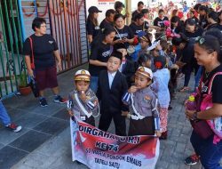 Polisi Cilik Meriahkan Pawai Bocah Kecamatan Mandolang