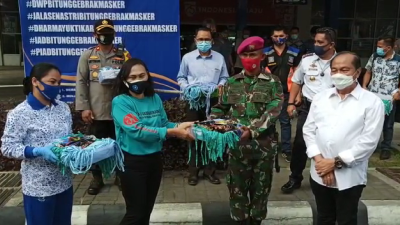 Walikota Maximiliaan Lomban Resmi Mulai GEBRAK MASKER di Kota Bitung