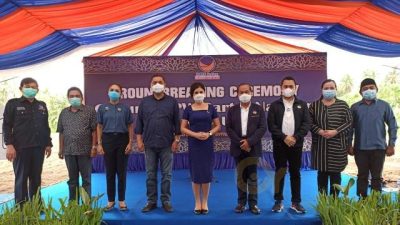 Peletakan Batu Pertama Kantor DPW Nasdem Sulut, MJL : Momentum Nasdem Mencapai Puncak di Sulut Tahun 2024