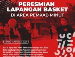 Resmikan Lapangan Basket, Bupati Joune Ganda Awali Gelora Olahraga di Minut