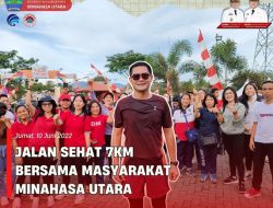 Rangkaian Pekan Rakyat Minut, Bupati Joune Ganda Pimpin ASN Jalan Sehat Pagi