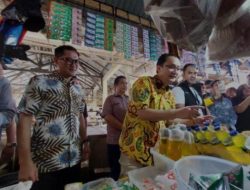 Bupati Joune Ganda Dampingi Wamendag RI Tinjau Ketersediaan Harga Bahan Pokok di Pasar Minut