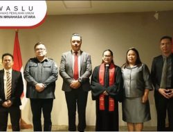 Panwascam Kema Dilantik, Rocky Ambar Pesan Agar Bekerja Sesuai Tupoksi Yang Berlaku