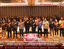 Matangkan Persiapan Pemungutan dan Penghitungan Suara Pilkada 2024, KPU Sulut Gelar Rakor Bersama PPK se- Sulut