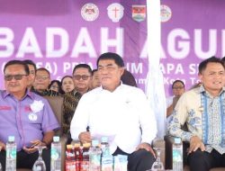 Niklas Silangen Dampingi Gubernur Sulut di Ibadah Agung Hapsa PKB GMIM 2025