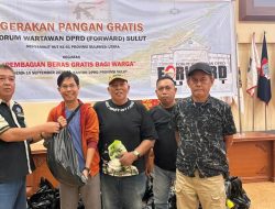 Peduli Sesama Jurnalis, Forward Sulut Berbagi Bantuan Beras Gratis