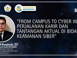 Kuliah Umum “From Campus To Cyber War”, Pesan Jonannes Manginsela Untuk Mahasiswa Polimdo : Jangan Remehkan Pembelajaran di Kampus!