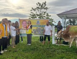 Pimpin Penyerahan Hewan Kurban, MEP Tegaskan Komitmen Golkar Sulut Hadir untuk Rakyat