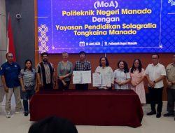 Polimdo dan Yayasan Pendidikan Solagratia Tongkaina Teken MoA untuk Perkuat Peningkatan Kualitas Pendidikan